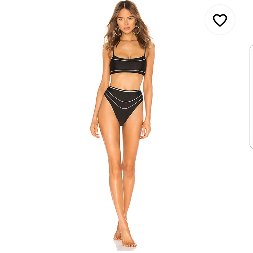 Balin high waist bottom in nude and black